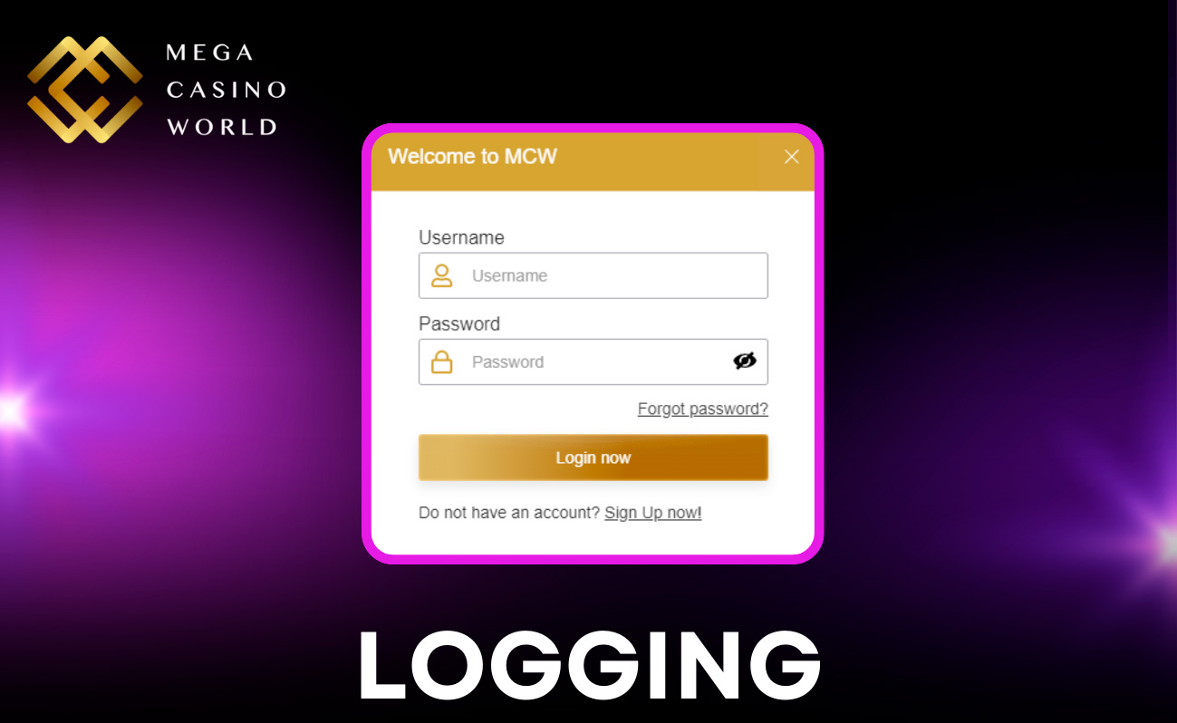 Guide on Registration and Login at Mega Casino World